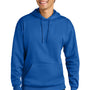 A4 Mens Sprint Tech Fleece Hooded Sweatshirt w/ Pouch Pocket - Royal Blue