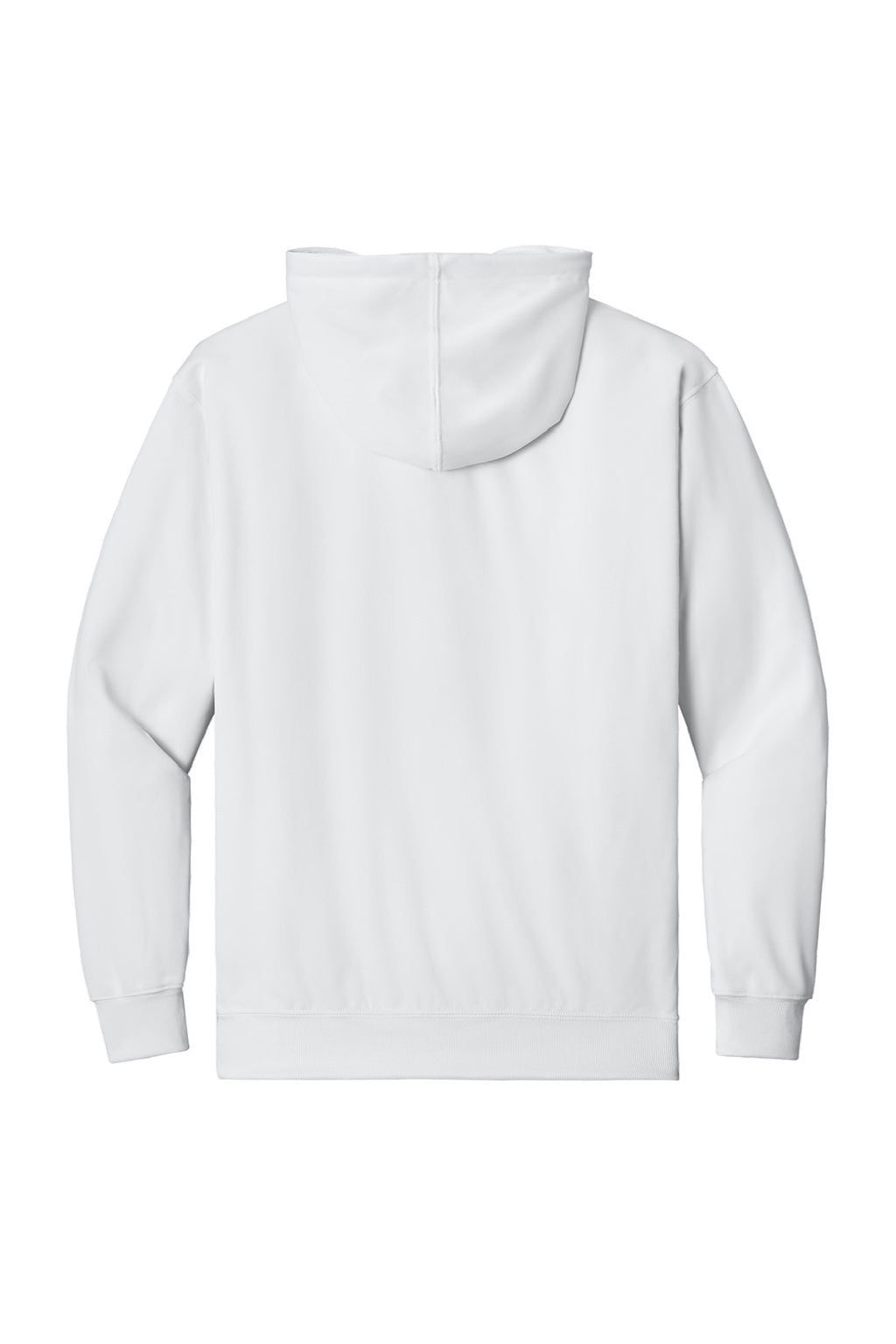 A4 A4N4279 Mens Sprint Tech Fleece Hooded Sweatshirt w/ Pouch Pocket White Flat Back
