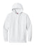A4 A4N4279 Mens Sprint Tech Fleece Hooded Sweatshirt w/ Pouch Pocket White Flat Front