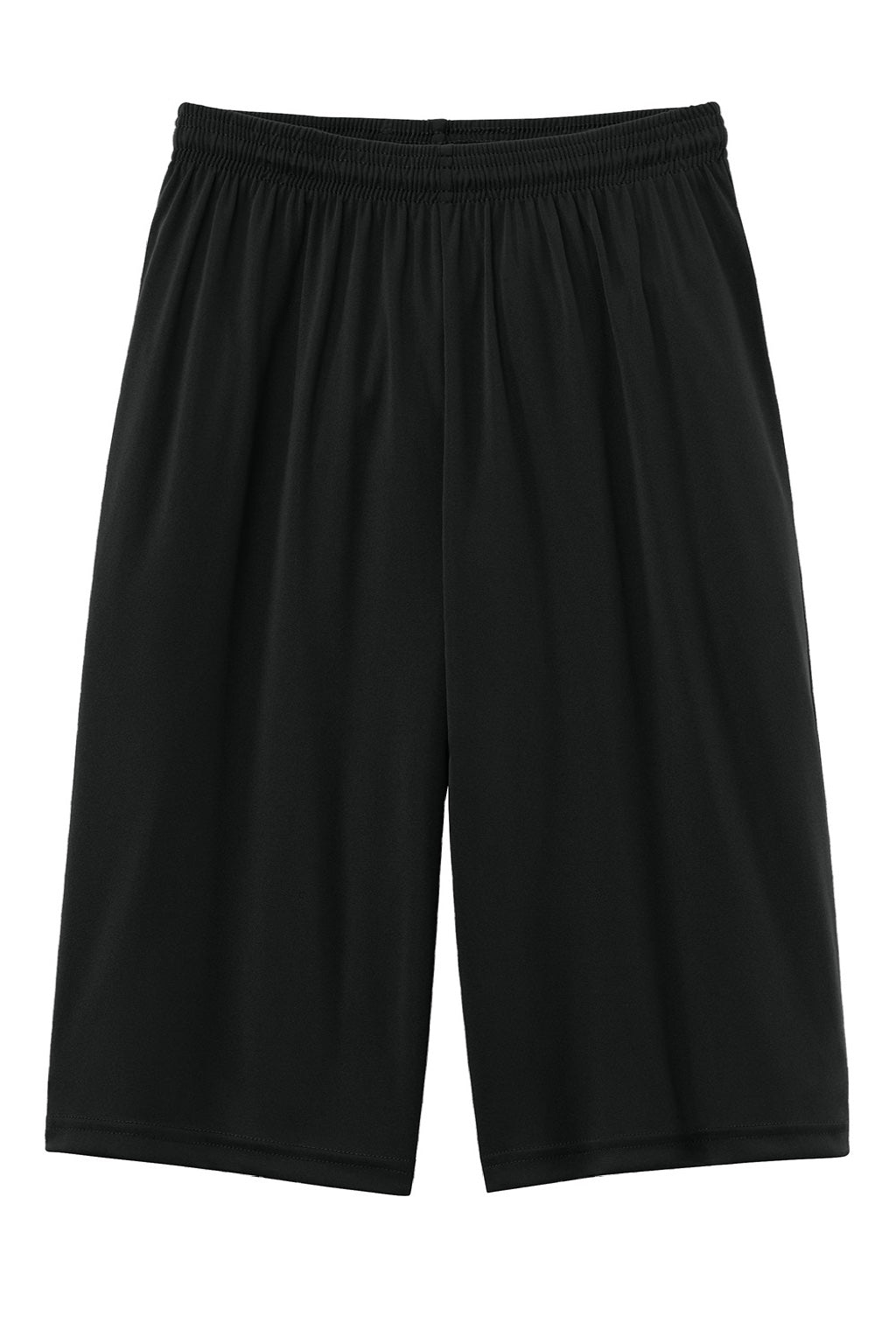 A4 A4N5283 Mens Moisture Wicking Performance Shorts Black Flat Back