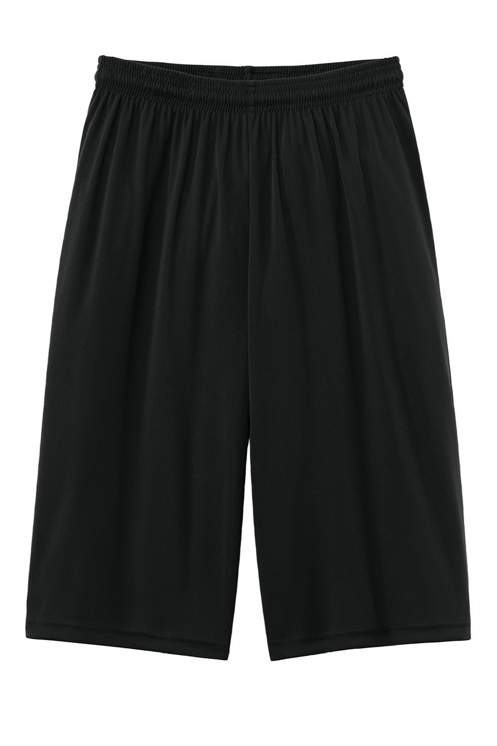 A4 A4N5283 Mens Moisture Wicking Performance Shorts Black Flat Front