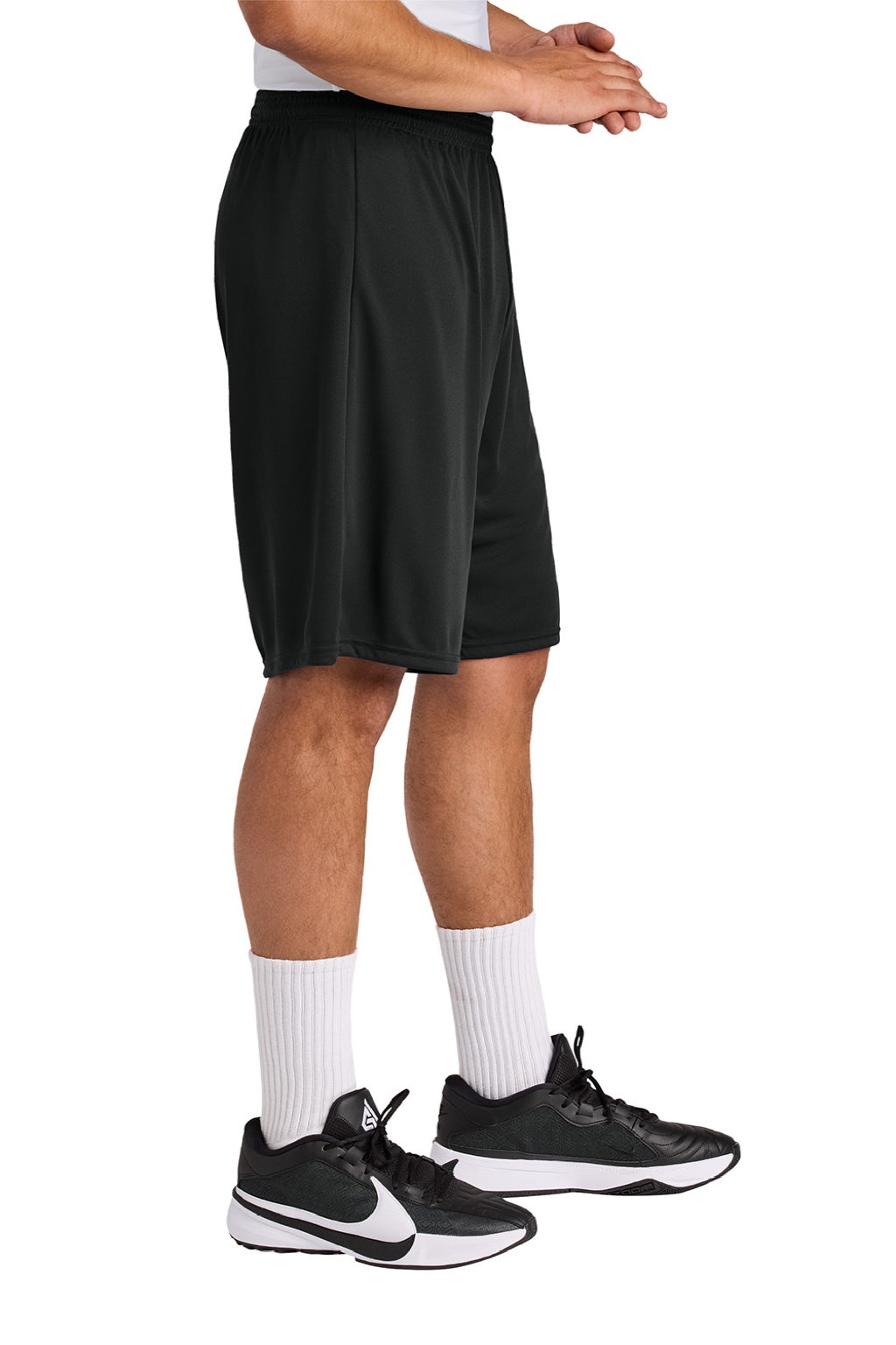 A4 A4N5283 Mens Moisture Wicking Performance Shorts Black Model Side