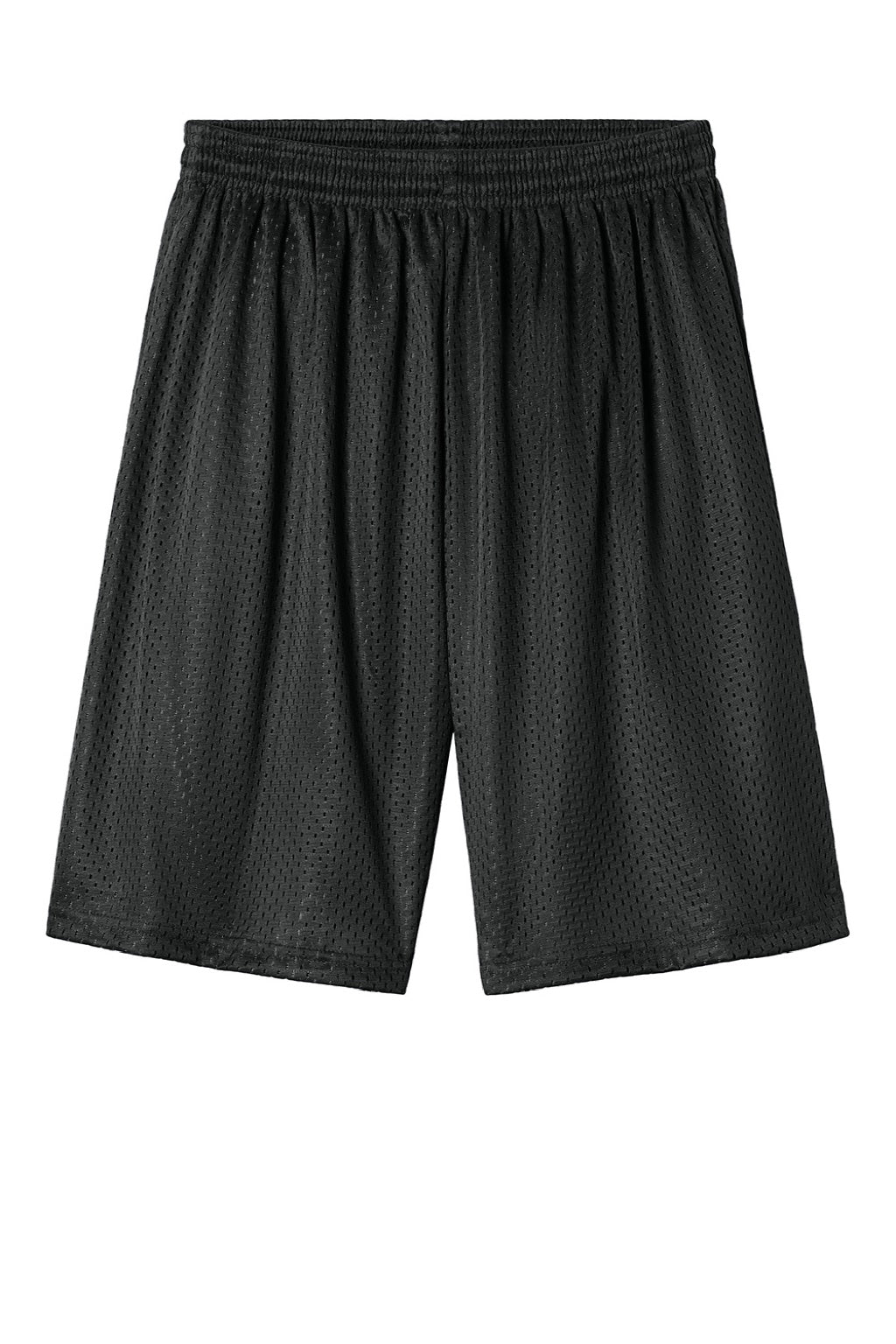 A4 A4N5293 Mens Moisture Wicking Mesh Shorts Black Flat Front