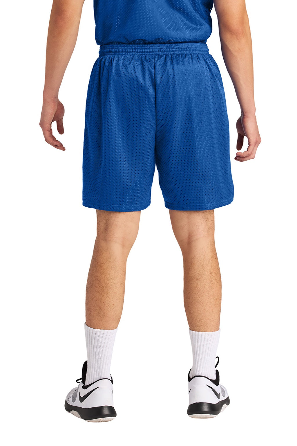 A4 A4N5293 Mens Moisture Wicking Mesh Shorts Royal Blue Model Back