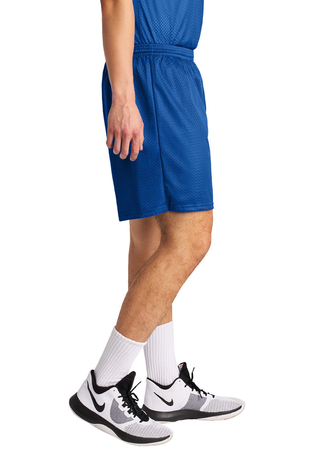 A4 A4N5293 Mens Moisture Wicking Mesh Shorts Royal Blue Model Side