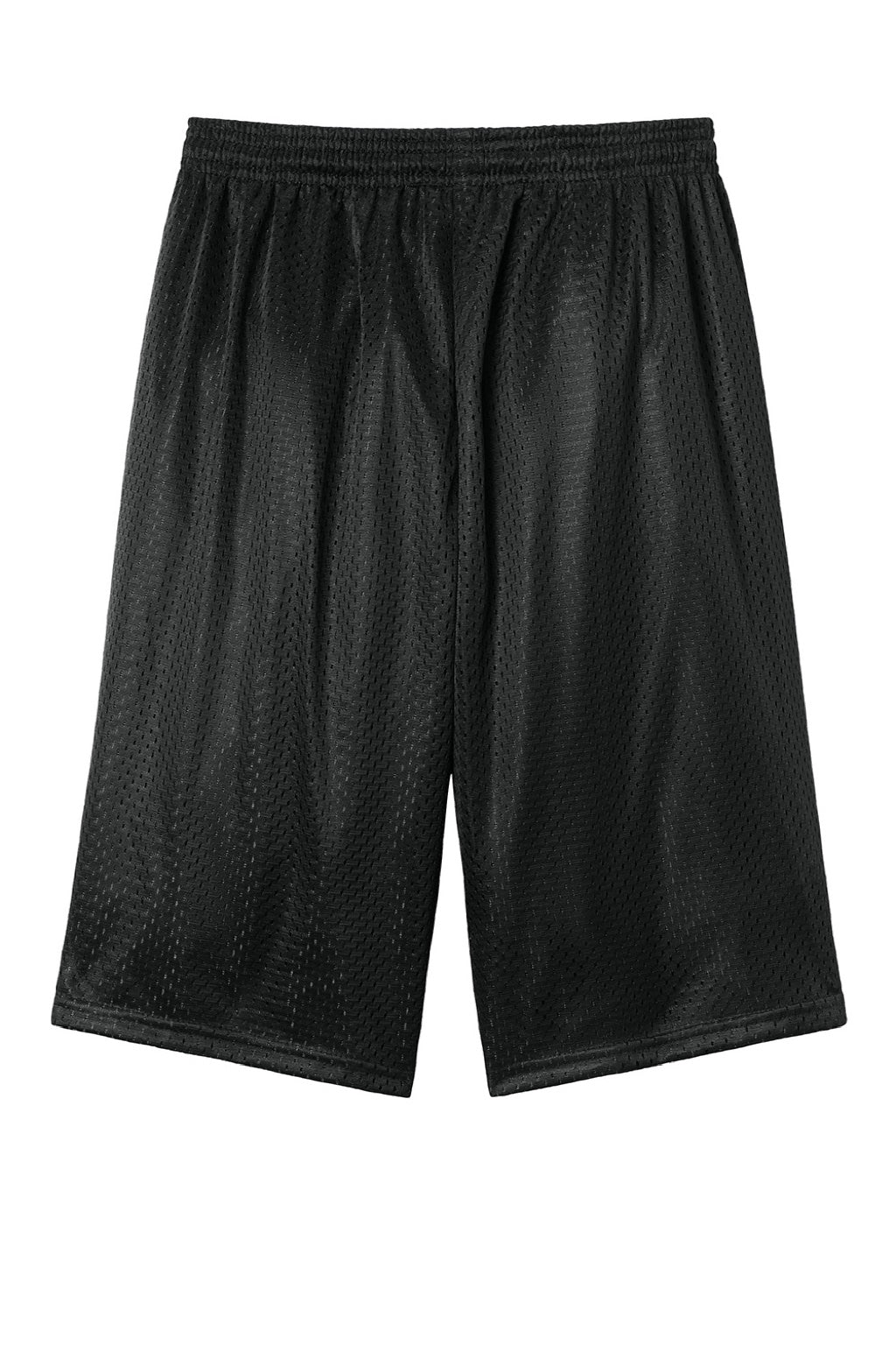 A4 A4N5296 Mens Moisture Wicking Tricot Mesh Shorts Black Flat Back