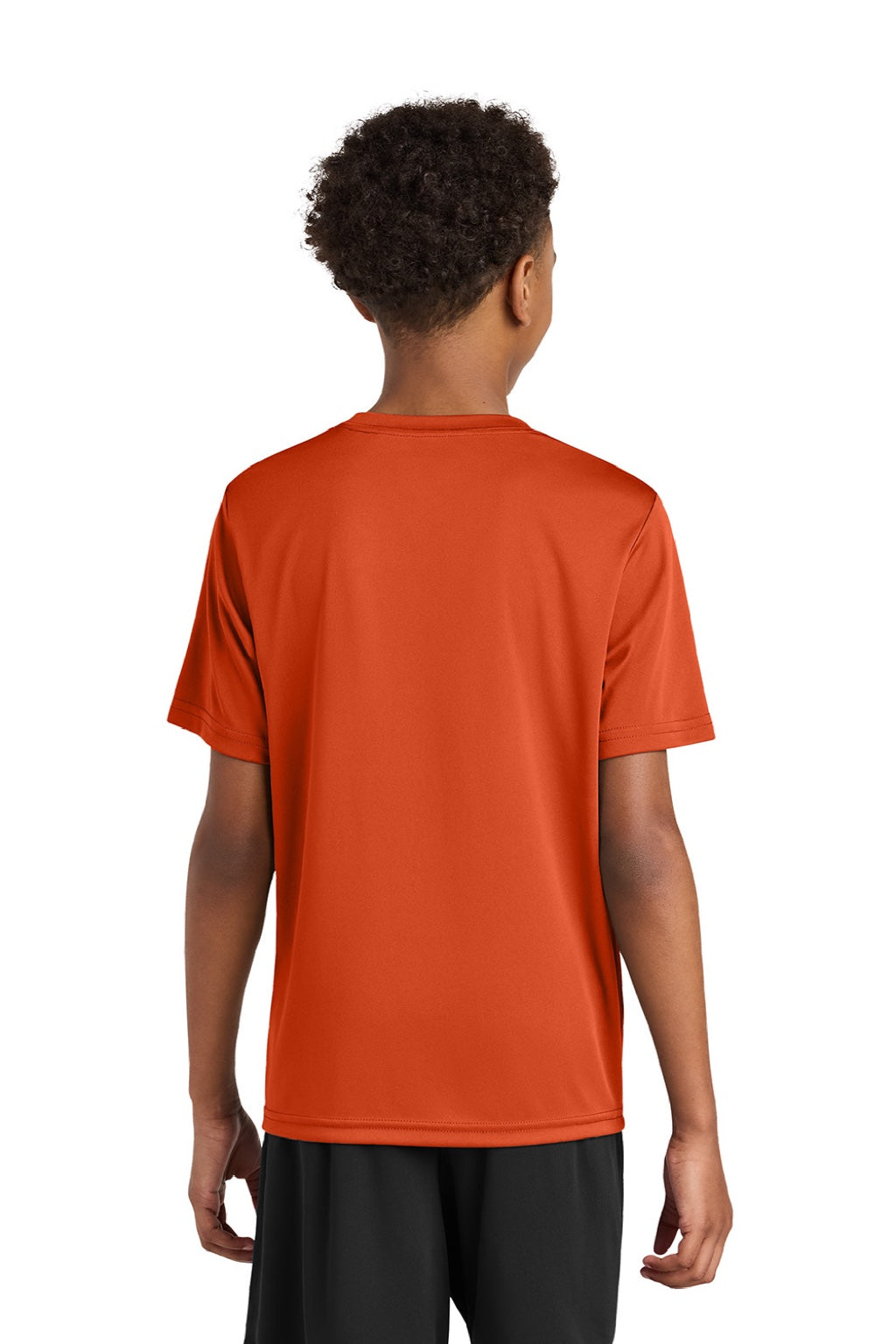 A4 A4NB3142 Youth Performance Moisture Wicking Short Sleeve Crewneck T-Shirt Athletic Orange Model Back