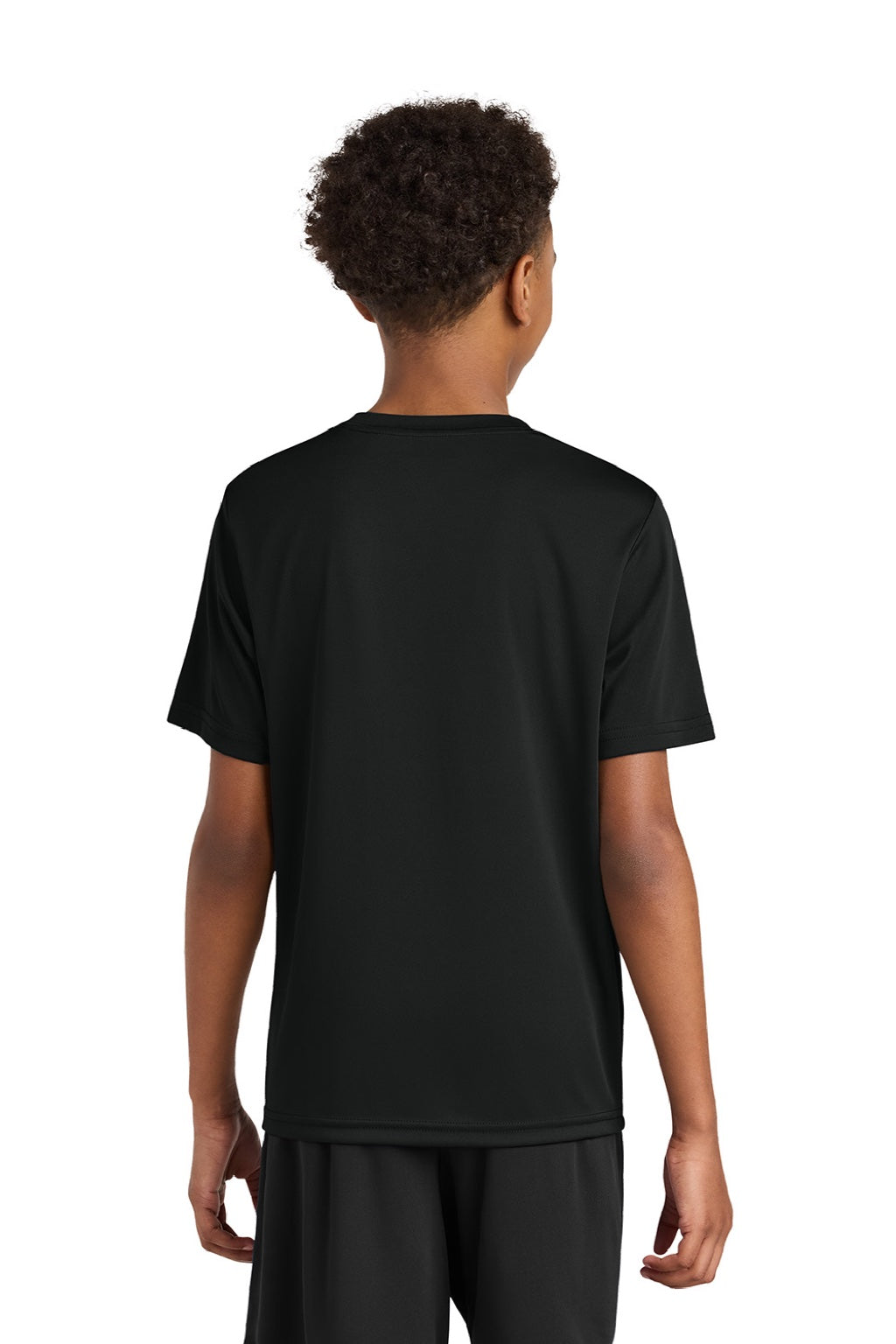 A4 A4NB3142 Youth Performance Moisture Wicking Short Sleeve Crewneck T-Shirt Black Model Back