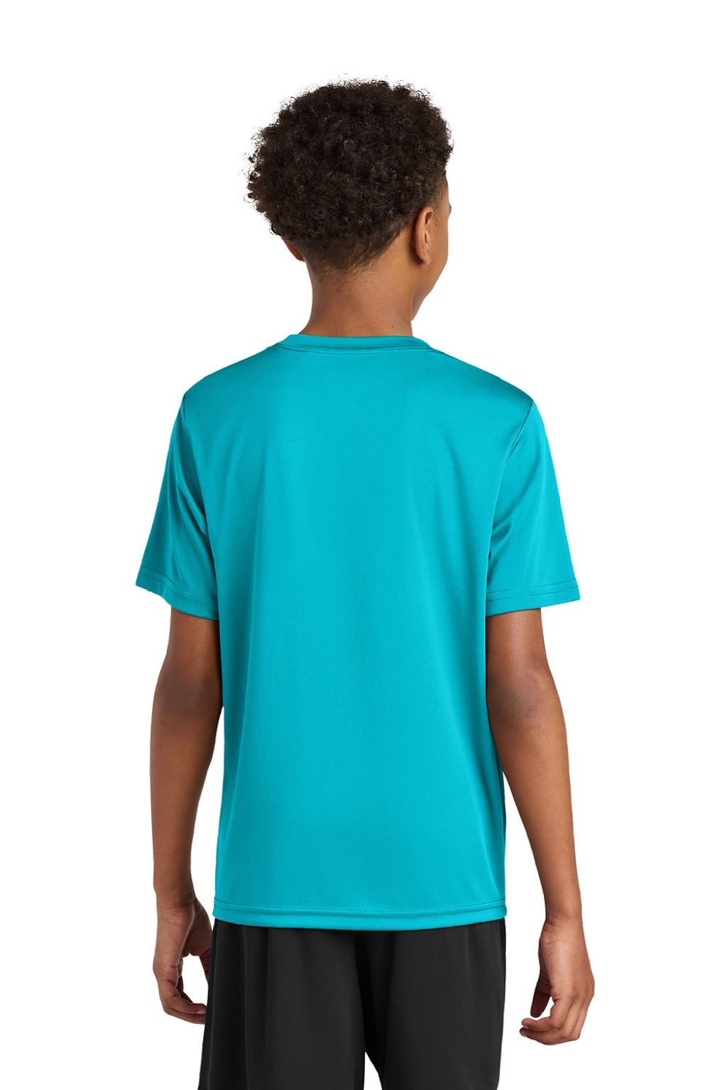 A4 A4NB3142 Youth Performance Moisture Wicking Short Sleeve Crewneck T-Shirt Electric Blue Model Back