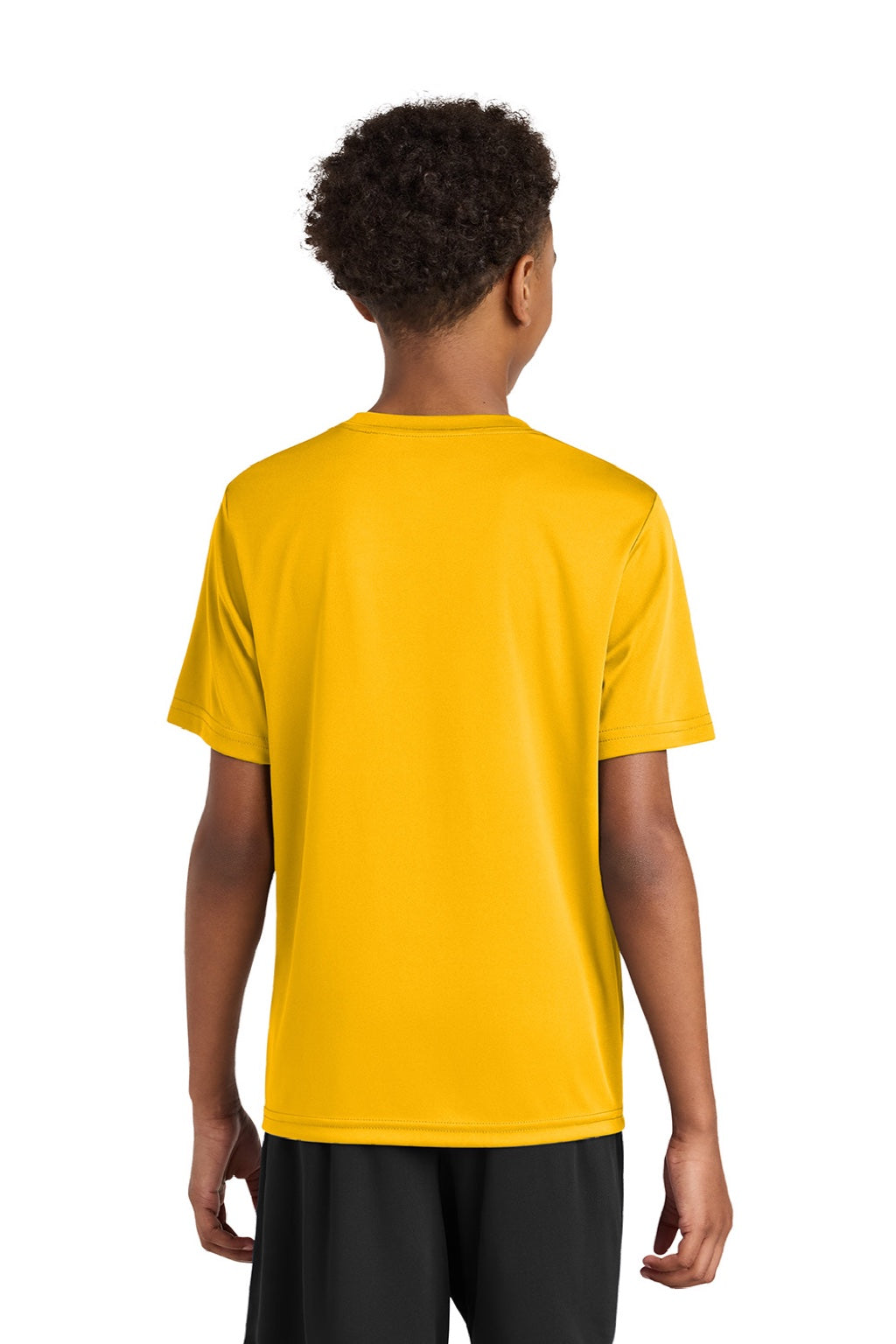 A4 A4NB3142 Youth Performance Moisture Wicking Short Sleeve Crewneck T-Shirt Gold Model Back