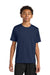 A4 A4NB3142 Youth Performance Moisture Wicking Short Sleeve Crewneck T-Shirt Navy Blue Model Front