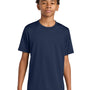 A4 Youth Performance Moisture Wicking Short Sleeve Crewneck T-Shirt - Navy Blue