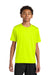 A4 A4NB3142 Youth Performance Moisture Wicking Short Sleeve Crewneck T-Shirt Safety Yellow Model Front