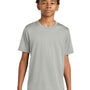 A4 Youth Performance Moisture Wicking Short Sleeve Crewneck T-Shirt - Silver Grey