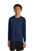 A4 A4NB3165 Youth Cooling Performance Long Sleeve Crewneck T-Shirt Navy Blue Model Front