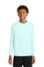 A4 A4NB3165 Youth Cooling Performance Long Sleeve Crewneck T-Shirt Pastel Blue Model Front