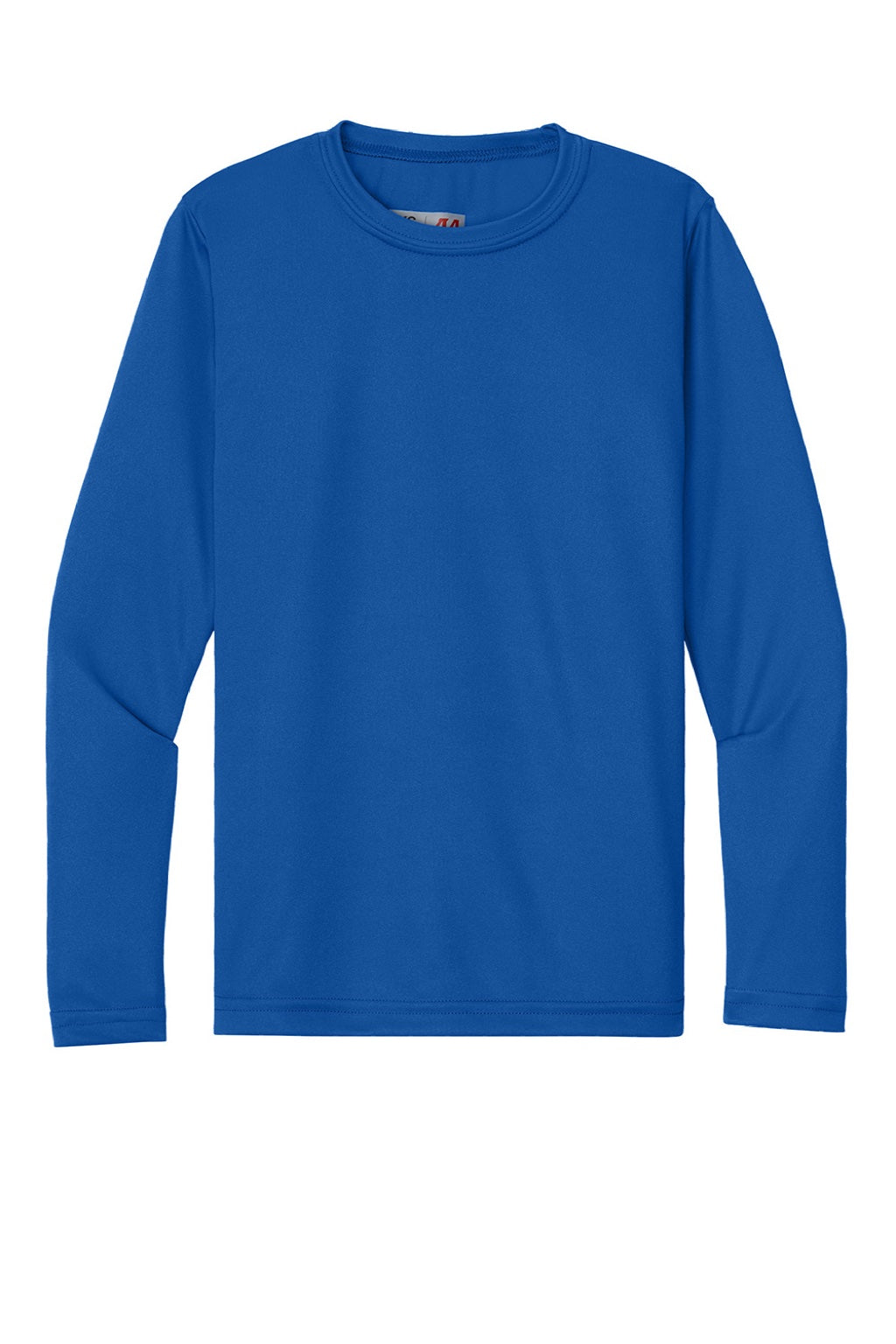 A4 A4NB3165 Youth Cooling Performance Long Sleeve Crewneck T-Shirt Royal Blue Flat Front