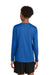 A4 A4NB3165 Youth Cooling Performance Long Sleeve Crewneck T-Shirt Royal Blue Model Back
