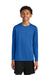 A4 A4NB3165 Youth Cooling Performance Long Sleeve Crewneck T-Shirt Royal Blue Model Front