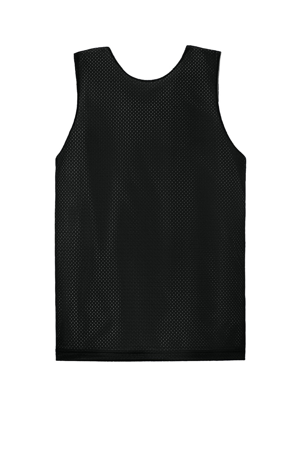 A4 A4NF1270 Mens Reversible Mesh Moisture Wicking Tank Top Black Flat Back