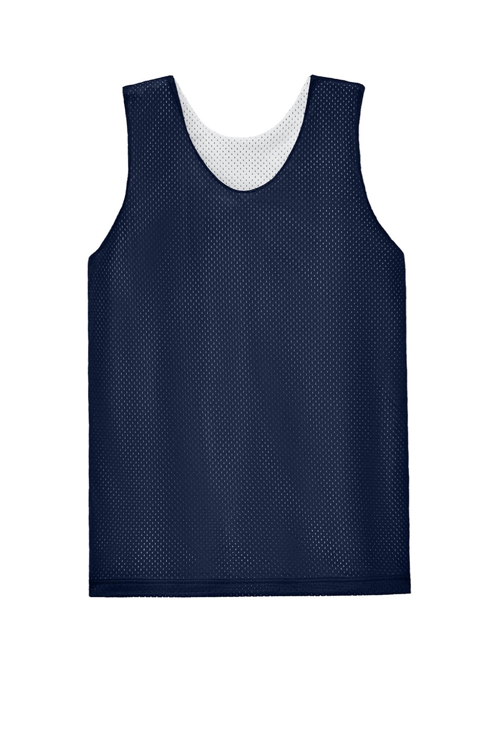 A4 A4NF1270 Mens Reversible Mesh Moisture Wicking Tank Top Navy Blue Flat Front