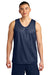 A4 A4NF1270 Mens Reversible Mesh Moisture Wicking Tank Top Navy Blue Model Front