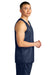 A4 A4NF1270 Mens Reversible Mesh Moisture Wicking Tank Top Navy Blue Model Side