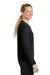 A4 A4NW3002 Womens Cooling Performance Long Sleeve Crewneck T-Shirt Black Model Side