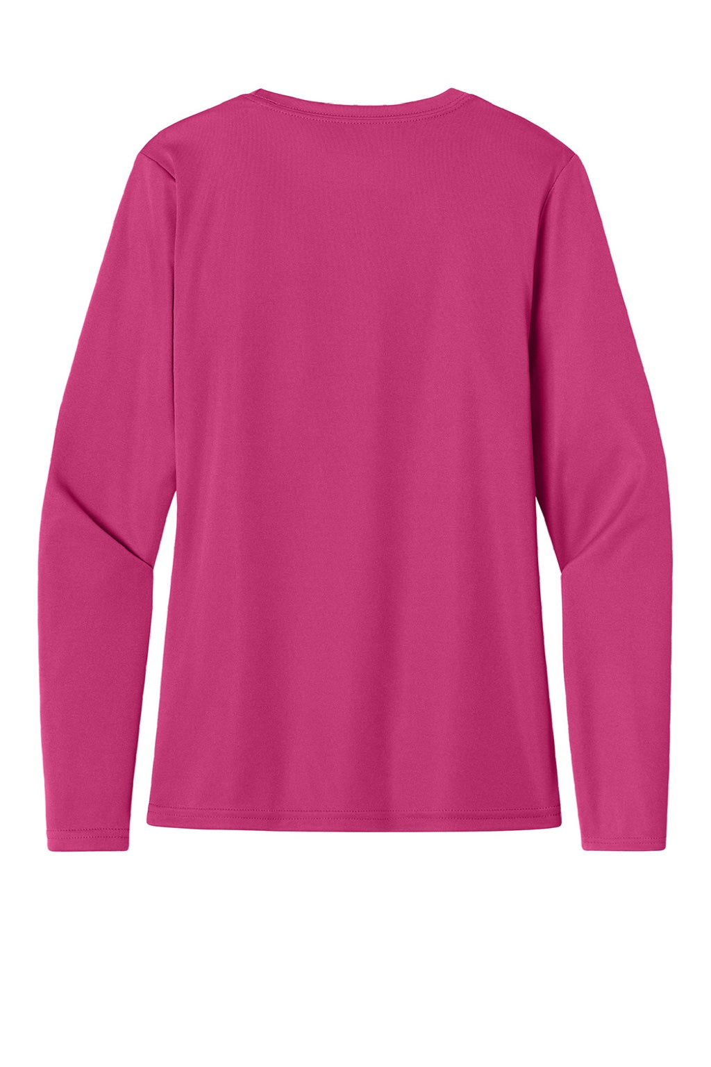 A4 A4NW3002 Womens Cooling Performance Long Sleeve Crewneck T-Shirt Fuchsia Pink Flat Back