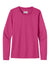 A4 A4NW3002 Womens Cooling Performance Long Sleeve Crewneck T-Shirt Fuchsia Pink Flat Front