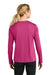 A4 A4NW3002 Womens Cooling Performance Long Sleeve Crewneck T-Shirt Fuchsia Pink Model Back