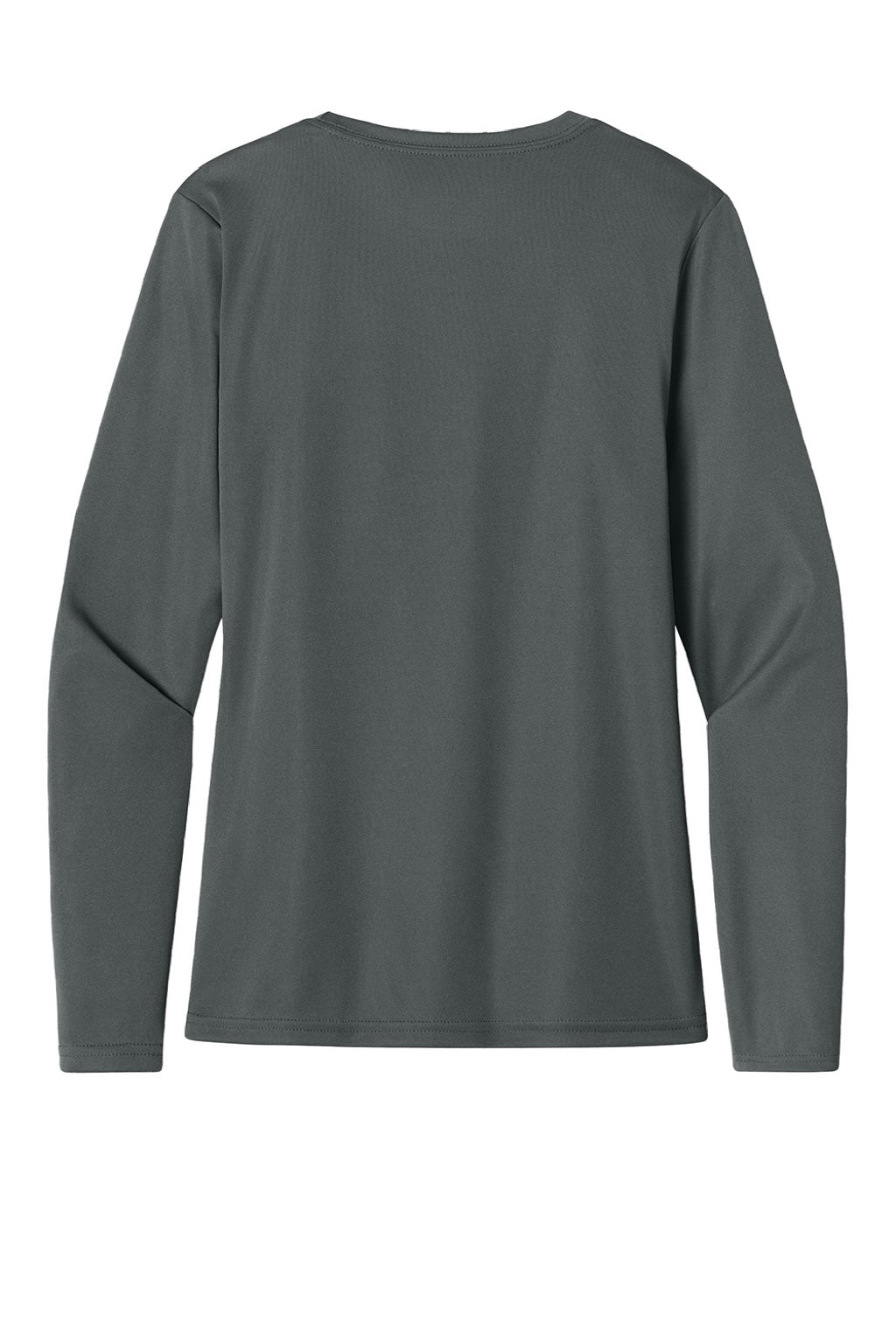 A4 A4NW3002 Womens Cooling Performance Long Sleeve Crewneck T-Shirt Graphite Grey Flat Back