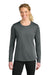 A4 A4NW3002 Womens Cooling Performance Long Sleeve Crewneck T-Shirt Graphite Grey Model Front