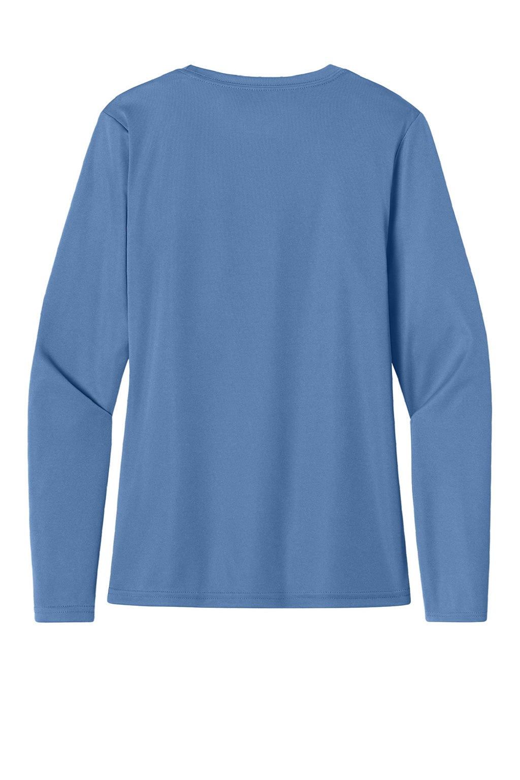 A4 A4NW3002 Womens Cooling Performance Long Sleeve Crewneck T-Shirt Light Blue Flat Back