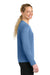 A4 A4NW3002 Womens Cooling Performance Long Sleeve Crewneck T-Shirt Light Blue Model Side