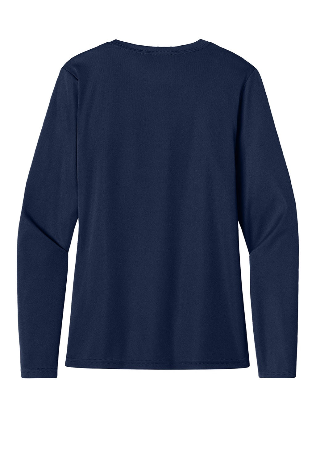 A4 A4NW3002 Womens Cooling Performance Long Sleeve Crewneck T-Shirt Navy Blue Flat Back