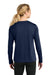 A4 A4NW3002 Womens Cooling Performance Long Sleeve Crewneck T-Shirt Navy Blue Model Back