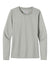 A4 A4NW3002 Womens Cooling Performance Long Sleeve Crewneck T-Shirt Silver Grey Flat Front