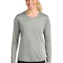 A4 Womens Cooling Performance Long Sleeve Crewneck T-Shirt - Silver Grey - COMING SOON