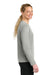 A4 A4NW3002 Womens Cooling Performance Long Sleeve Crewneck T-Shirt Silver Grey Model Side