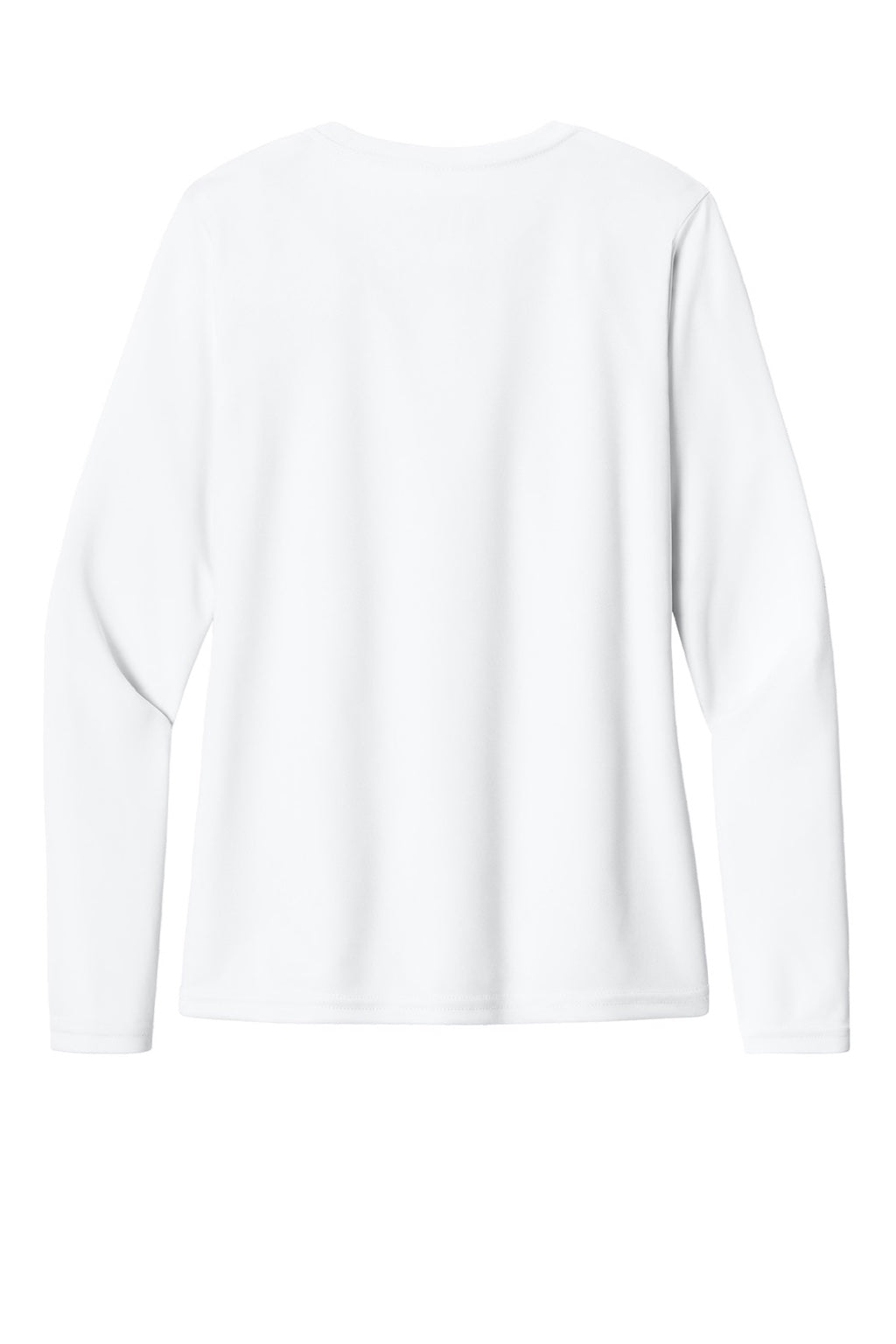 A4 A4NW3002 Womens Cooling Performance Long Sleeve Crewneck T-Shirt White Flat Back