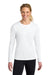 A4 A4NW3002 Womens Cooling Performance Long Sleeve Crewneck T-Shirt White Model Front