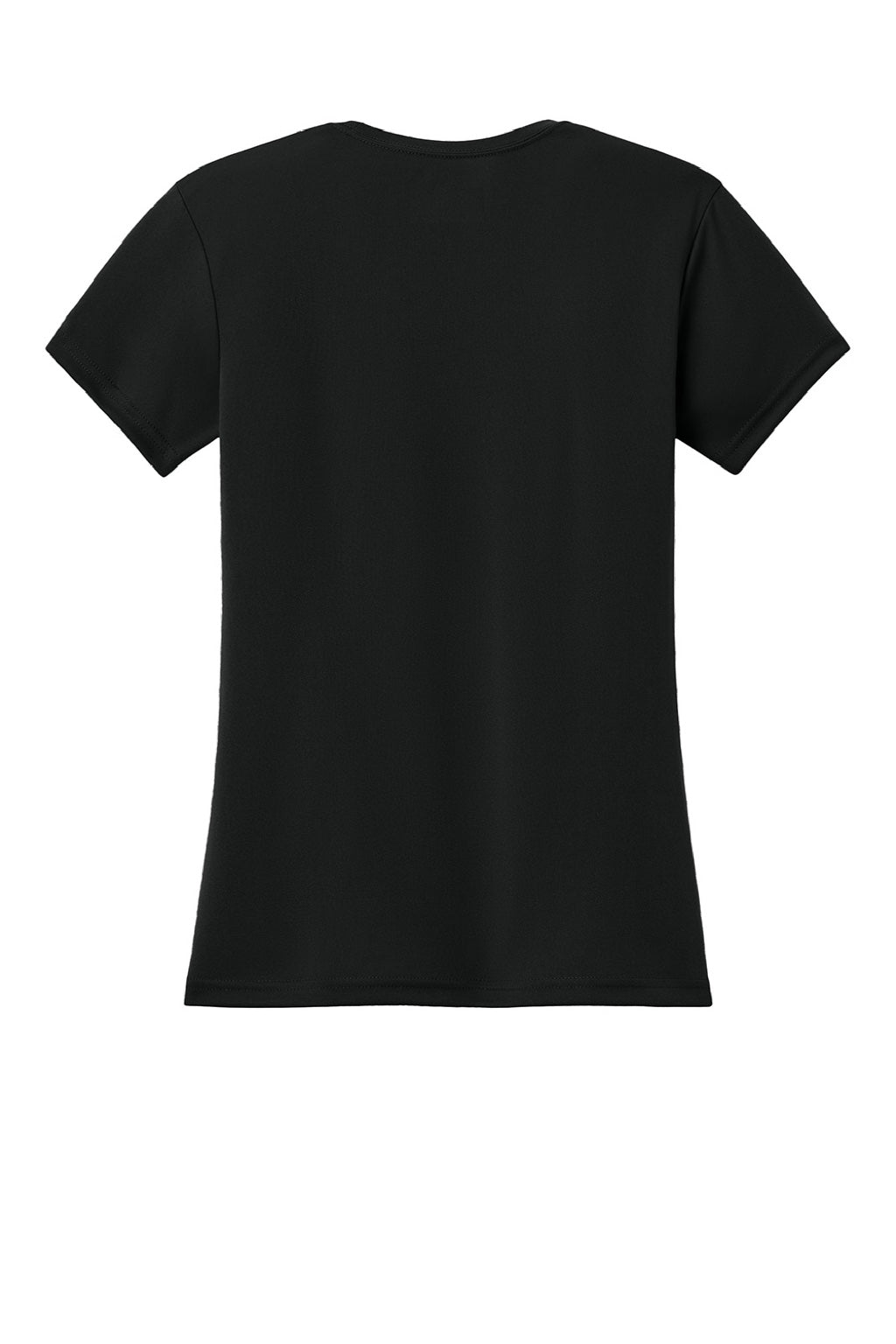 A4 A4NW3201 Womens Performance Moisture Wicking Short Sleeve Crewneck T-Shirt Black Flat Back
