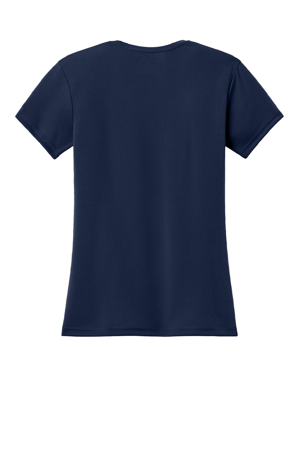 A4 A4NW3201 Womens Performance Moisture Wicking Short Sleeve Crewneck T-Shirt Navy Blue Flat Back