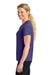 A4 A4NW3201 Womens Performance Moisture Wicking Short Sleeve Crewneck T-Shirt Purple Model Side