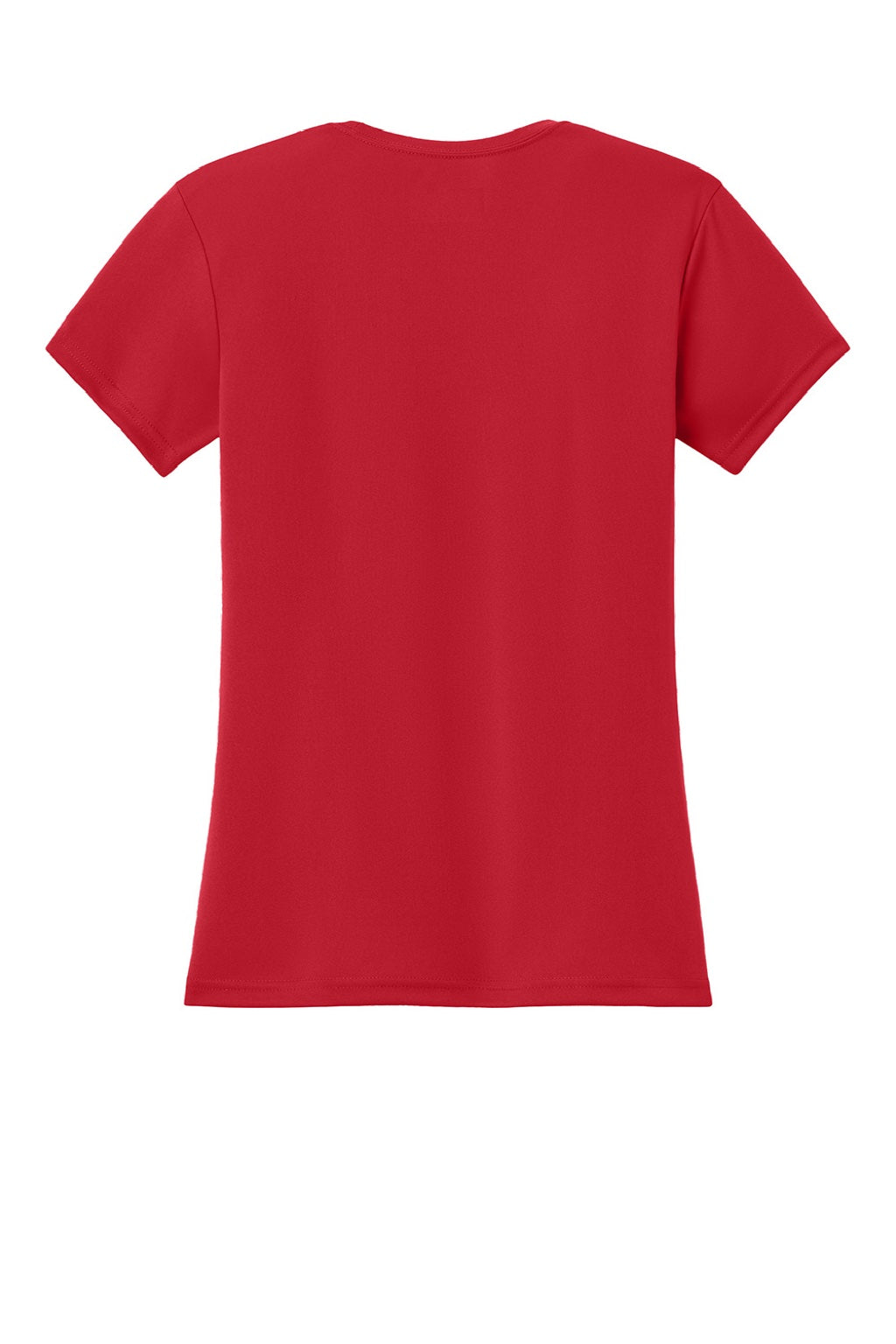 A4 A4NW3201 Womens Performance Moisture Wicking Short Sleeve Crewneck T-Shirt Scarlet Red Flat Back