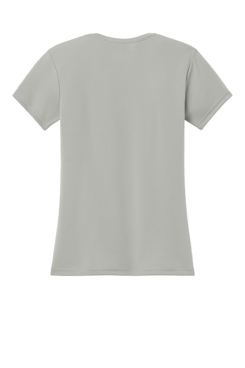 A4 A4NW3201 Womens Performance Moisture Wicking Short Sleeve Crewneck T-Shirt Silver Grey Flat Back