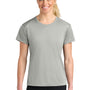 A4 Womens Performance Moisture Wicking Short Sleeve Crewneck T-Shirt - Silver Grey