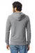 Alternative AA9590/9590 Mens Rocky Eco Fleece Full Zip Hooded Sweatshirt Hoodie Eco Grey Model Back
