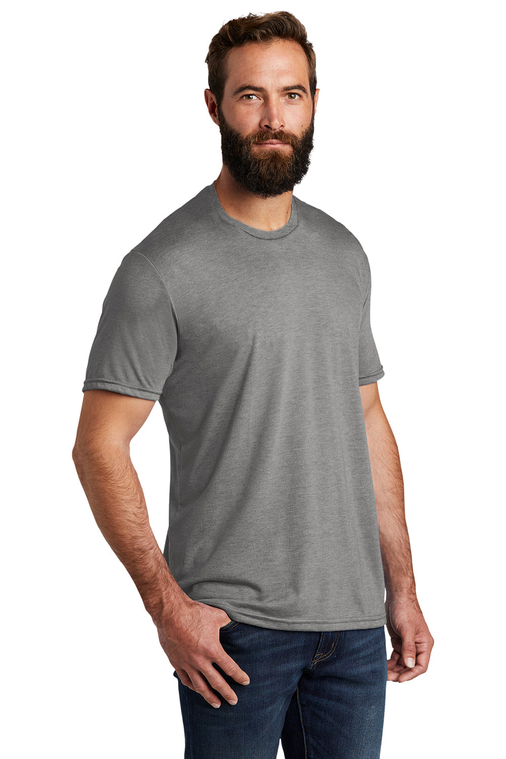 Allmade AL2004 Mens Short Sleeve Crewneck T-Shirt Aluminum Grey Model 3Q